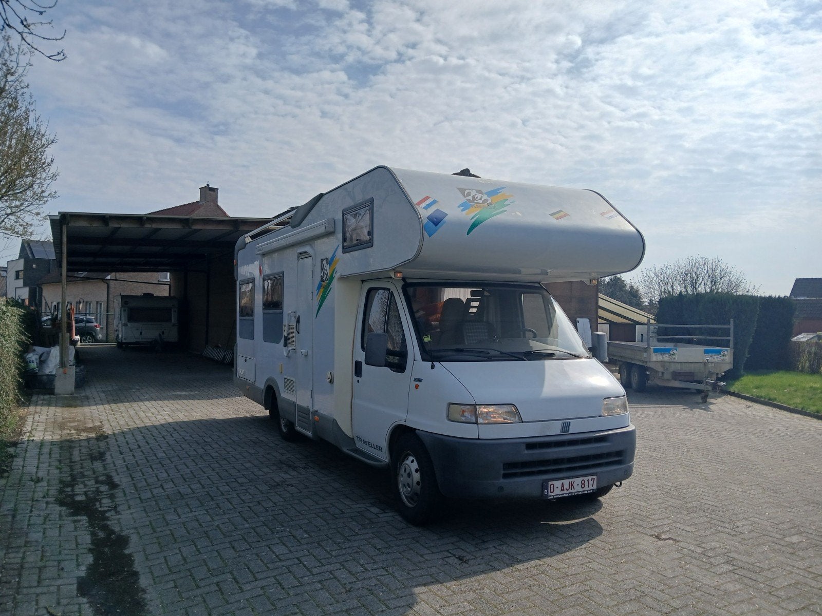 Mobilhome, Caravans en Kamperen, Mobilhomes, Particulier, Fiat, Fiat, TV, Fietsendrager, Ophalen