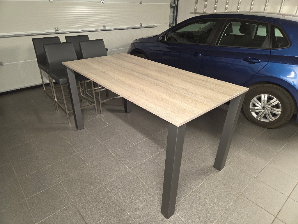 Tafel en 4 stoelen (hoog), Huis en Inrichting, Tafels | Eettafels, Ophalen, 50 tot 100 cm, Zo goed als nieuw, 150 tot 200 cm