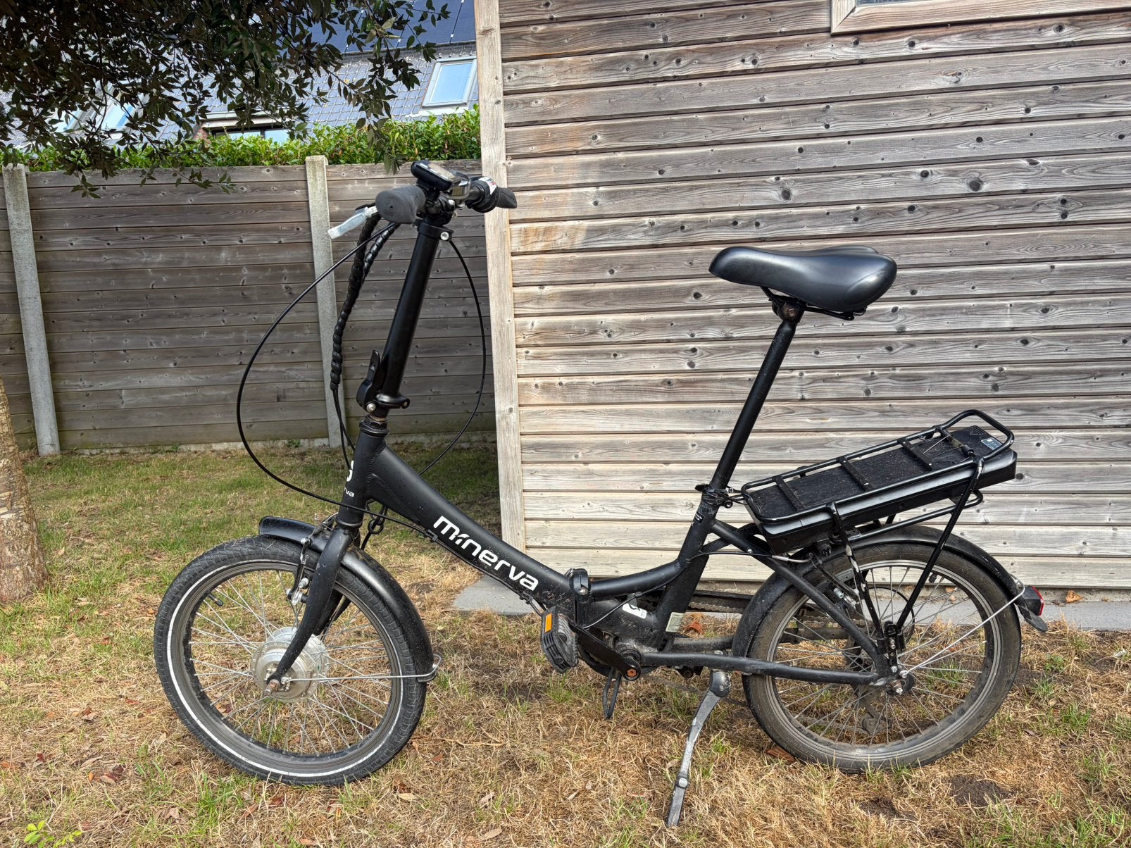 Vélo pliant électrique Minerva, Enlèvement, Utilisé, Totalement pliable, Frein sur jante