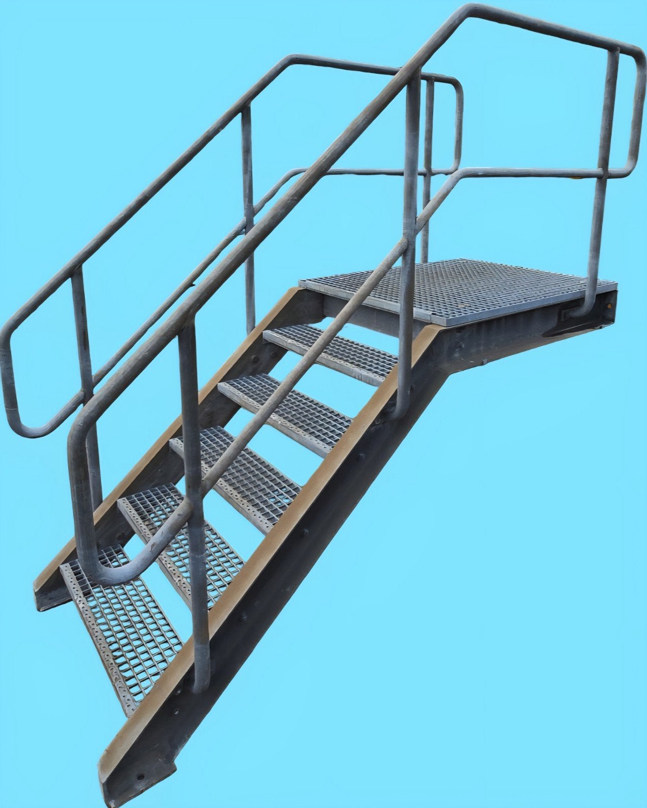 Bordestrap platformtrap galva verzinkt stalen trap 1.17m h., Doe-het-zelf en Bouw, Ophalen, Gebruikt, Trap, Minder dan 2 meter