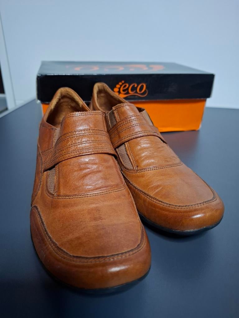 Chaussure fermée en cuir ECO pour femmes - Cognac - Taill 38, Vêtements | Femmes, Chaussures, Enlèvement ou Envoi, Brun, Sabots