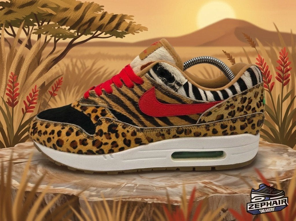 Nike Air Max 1 x Atmos 'Animal Pack' EU44 2017, Vêtements | Hommes, Chaussures, Autres couleurs, Nike, Porté, Baskets
