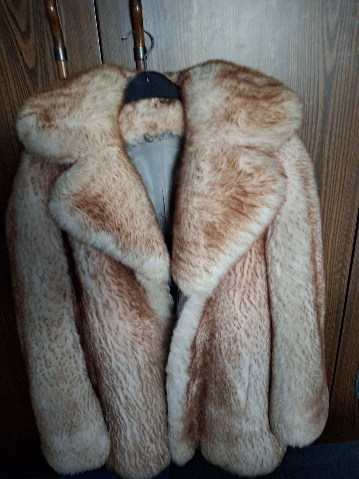 Bontjas in goede staat, Kleding | Dames, Ophalen of Verzenden, Gedragen, Maat 42/44 (L), Beige