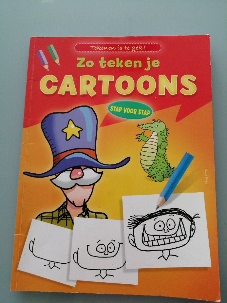 Cartoons leren tekenen, Ophalen of Verzenden, Zo goed als nieuw, Boek of Gids