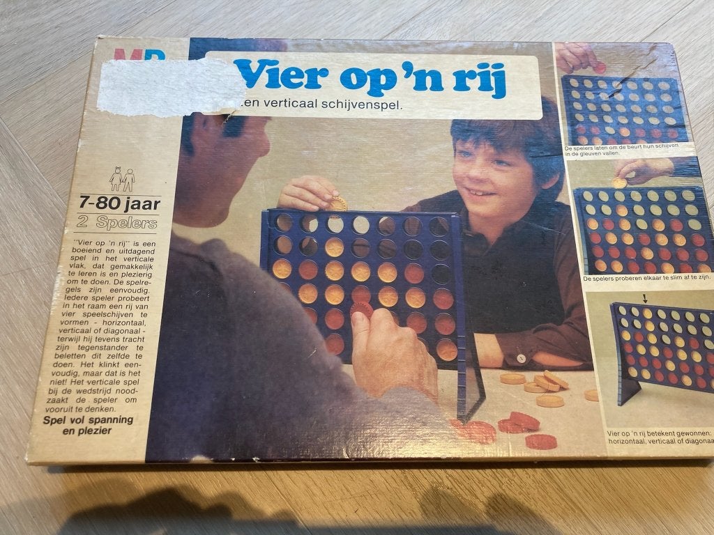 Vintage vier op een rij bordspel, Hobby & Loisirs créatifs, 1 ou 2 joueurs, Enlèvement, Utilisé, MB
