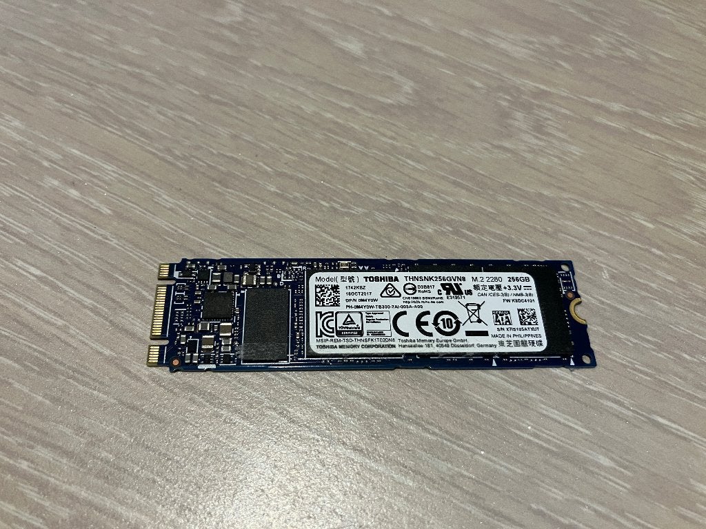TOSHIBA THNSNK256GVN8 M.2 2280 256GB, Toshiba, Enlèvement ou Envoi, Interne, Utilisé