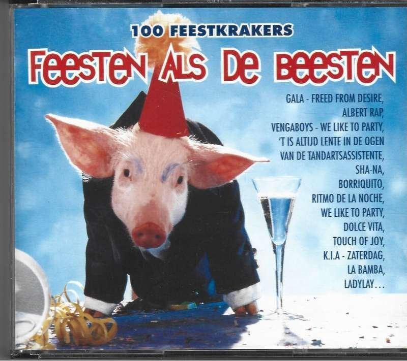 5 CD Feesten Als De Beesten (100 Feestkrakers), Pop rock, Enlèvement ou Envoi, Comme neuf, Compilation