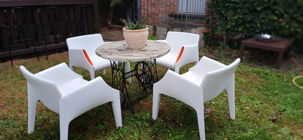 £ Lounge set Kartell Philippe Starck Magic Hole fauteuil, Tuin en Terras, Ophalen, 5 zitplaatsen, Kunststof, Zo goed als nieuw