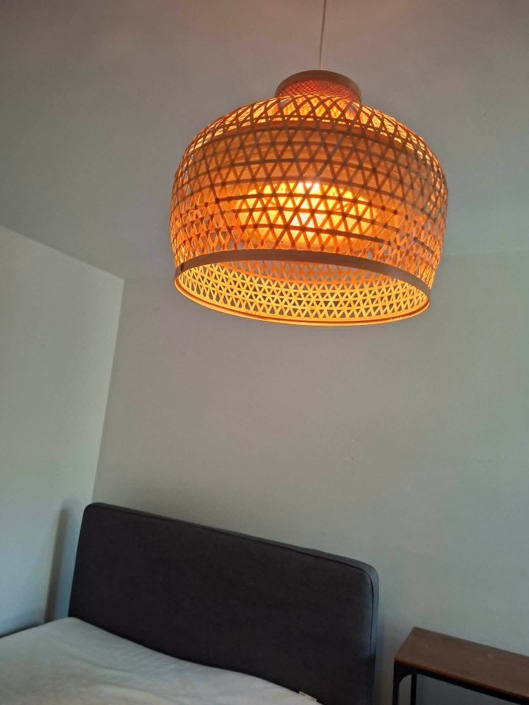 hanglamp Ikea Bamboe (45 cm diameter, Huis en Inrichting, Ophalen, Natuurlijk materiaal, E27 (groot), Landelijk