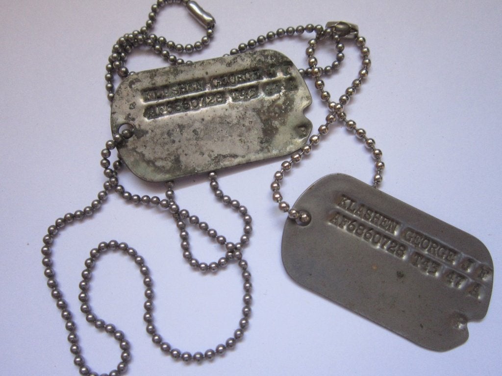 Paar hondenpenning/hondenpenning us ww2, Verzenden, Overige soorten