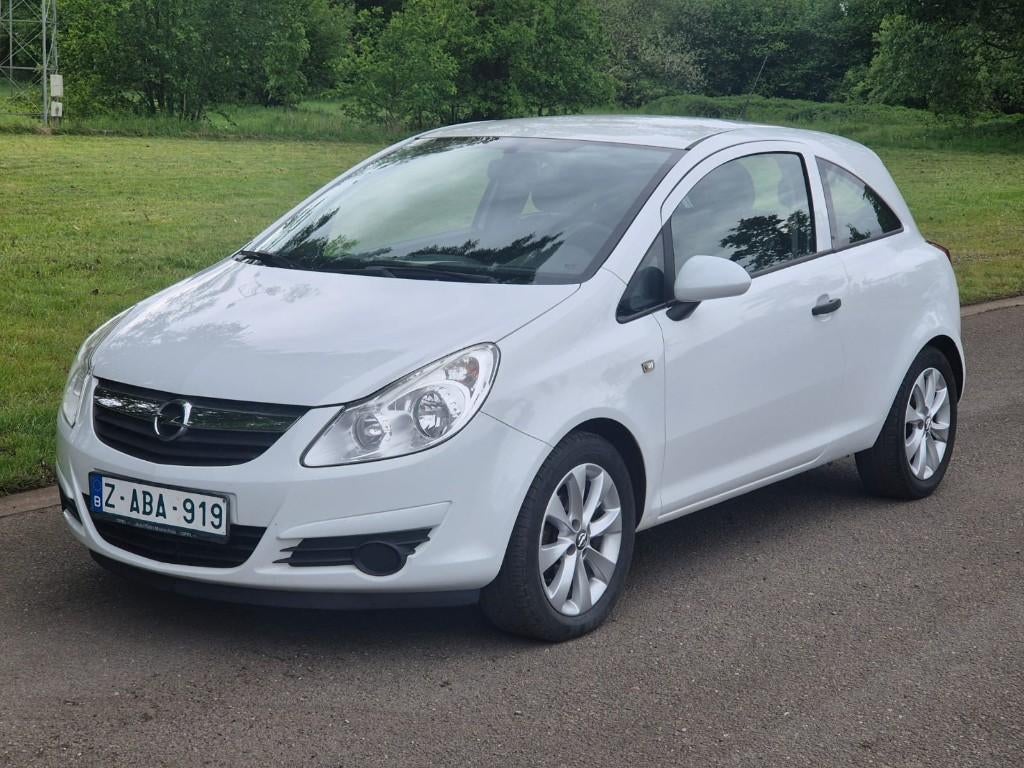 Opel Corsa AUTOMAAT - 1.2i - 2009 - 89d km - 1e hand - AC, Auto's, Opel, Stof, Electronic Stability Program (ESP), Wit, Bedrijf
