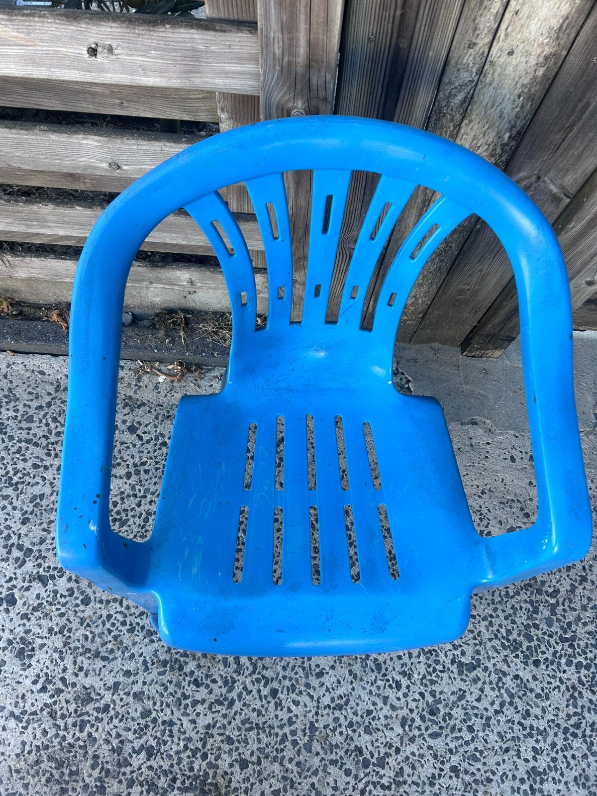 Gratis blauw tuinstoel, Tuin en Terras, Ophalen, Gebruikt