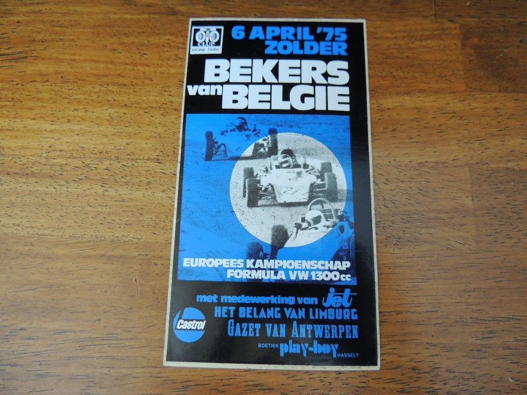 ZOLDER 75  FORMULA VW 1300cc STICKER, Envoi, Comme neuf