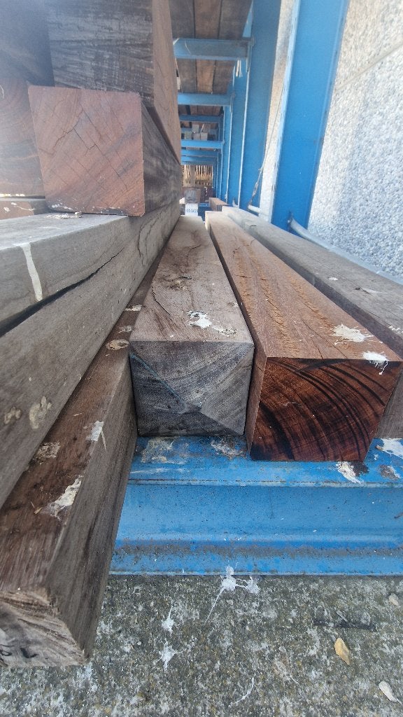 Hardhouten Paal met Diamantenkop, Tuin en Terras, Ophalen, Palen, Zo goed als nieuw, Hardhout