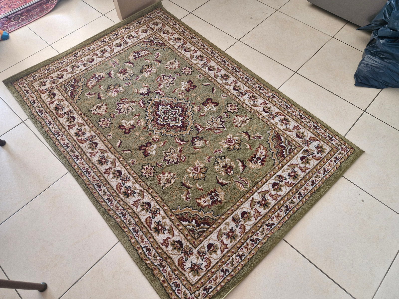 tapijt vintage, Huis en Inrichting, Stoffering | Tapijten en Vloerkleden, Ophalen of Verzenden, Groen