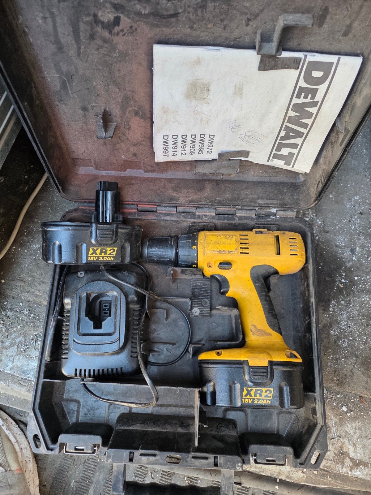 DeWalt 18V Boormachine set Robuuste klassieker, Doe-het-zelf en Bouw, Gereedschap | Boormachines, Ophalen, Zo goed als nieuw, Boormachine