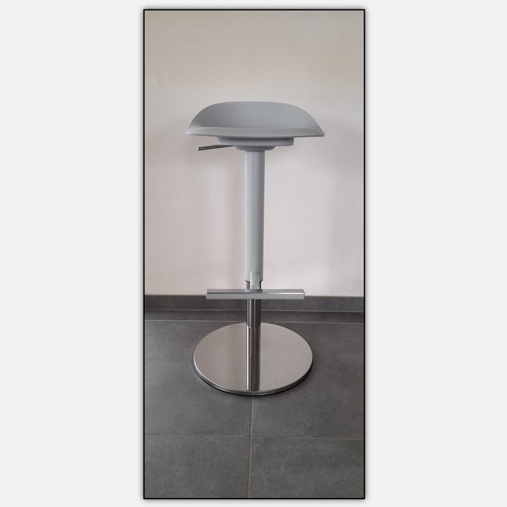 TABOURETS DE BAR JANINGE GRIS, Maison & Meubles, 1 tabouret, Synthétique, Comme neuf, Enlèvement