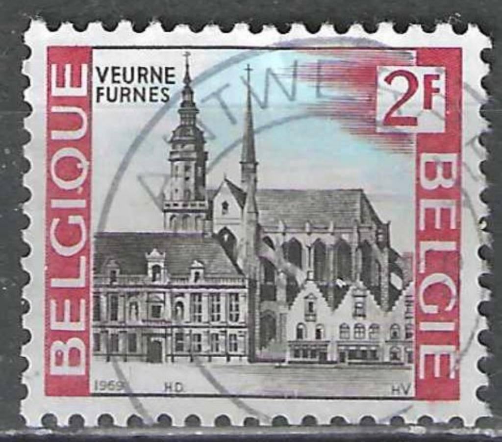 Belgie 1969 - Yvert/OBP 1503 - Toerisme - Veurne (ST), Postzegels en Munten, Verzenden, Gestempeld, Gestempeld