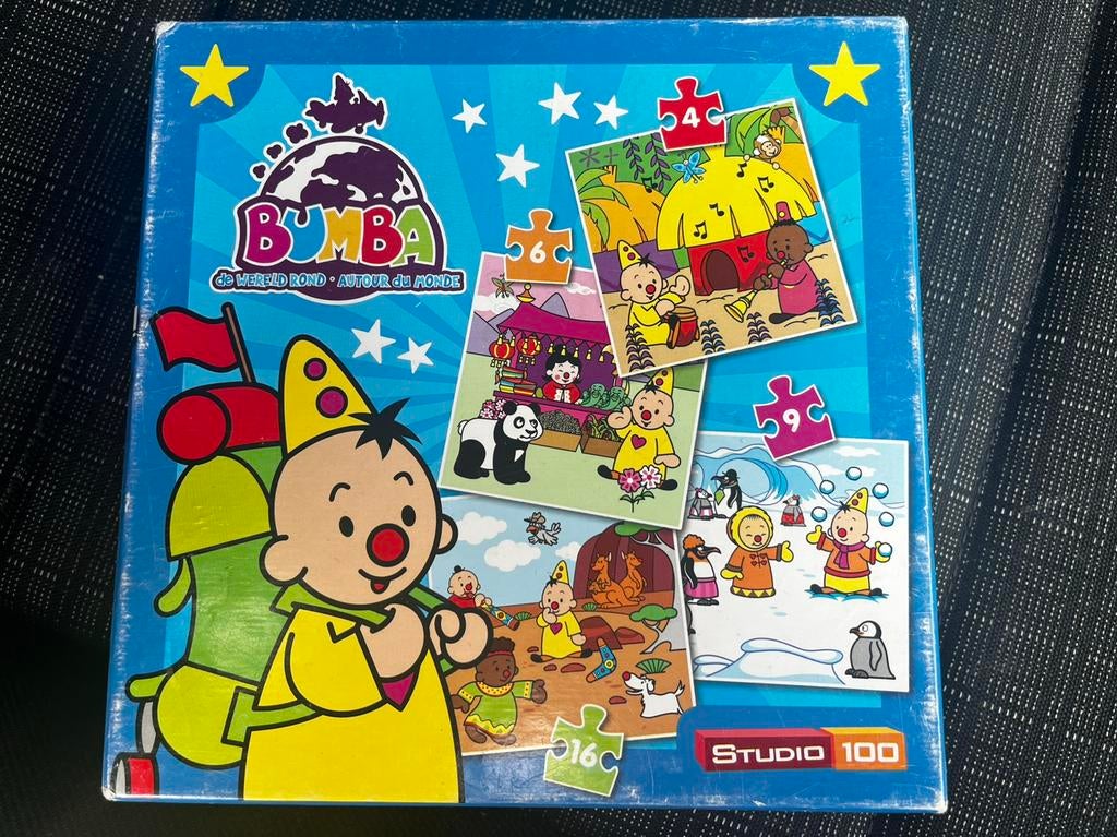 Studio 100 Bumba 4 puzzels, Ophalen of Verzenden, 10 tot 50 stukjes, Gebruikt, 6 maanden tot 2 jaar
