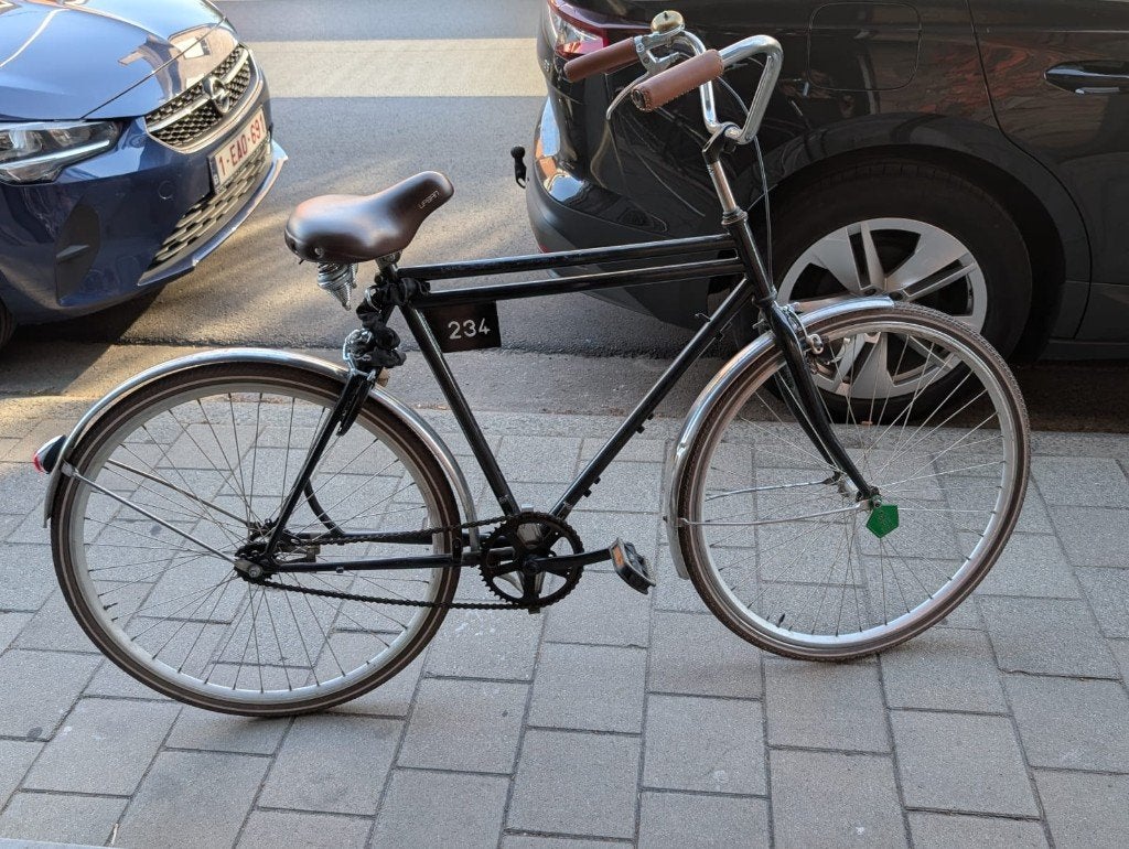 Klassieke Retro Herenfiets Maat 57 (Dubbele stang), Fietsen en Brommers, Ophalen