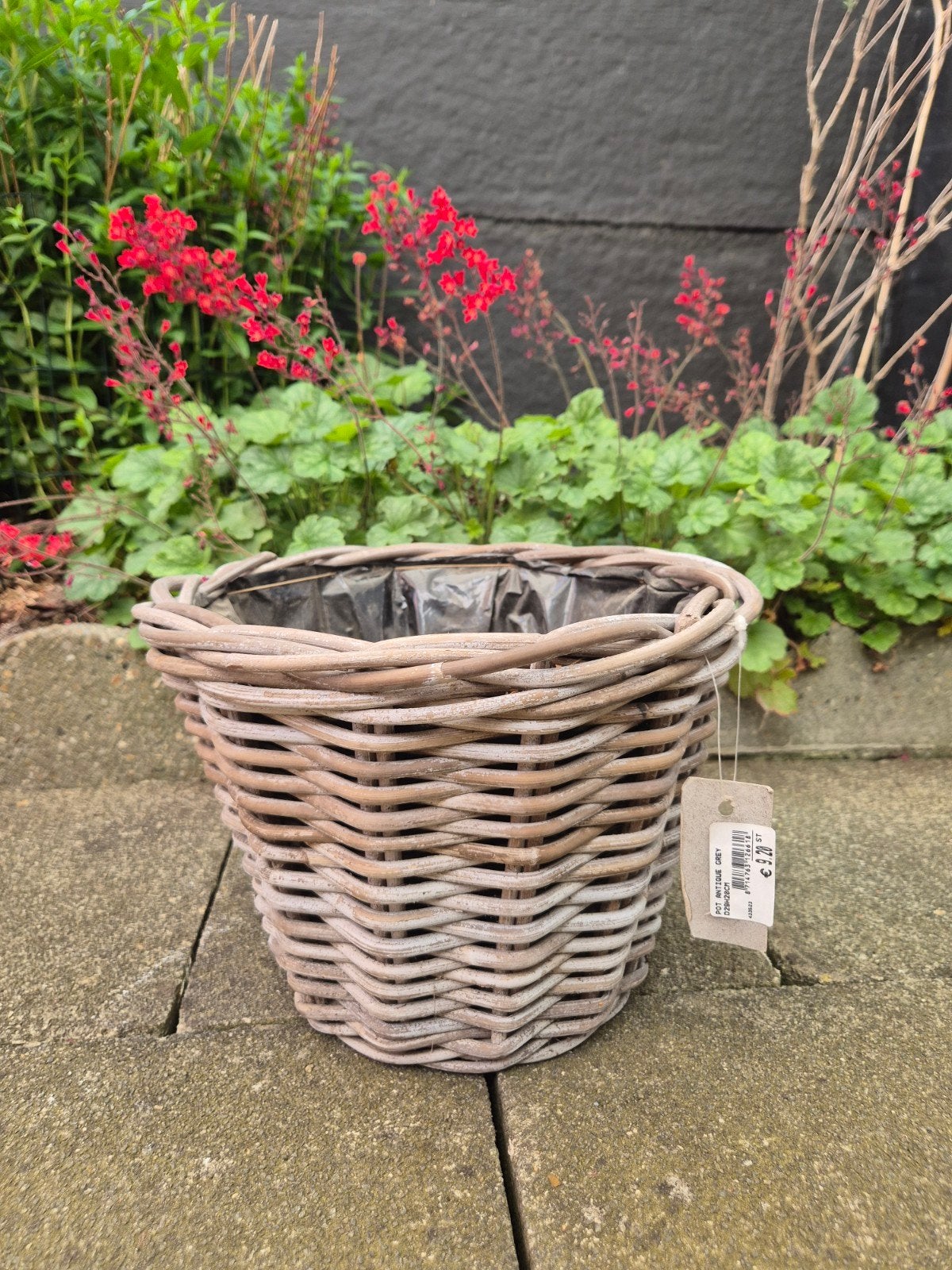 Bloempot riet 🪴, Tuin en Terras, Ophalen, Zo goed als nieuw, Rond