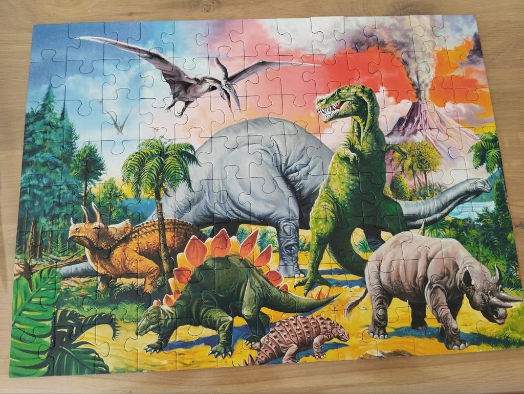 Puzzel dino's, Ophalen