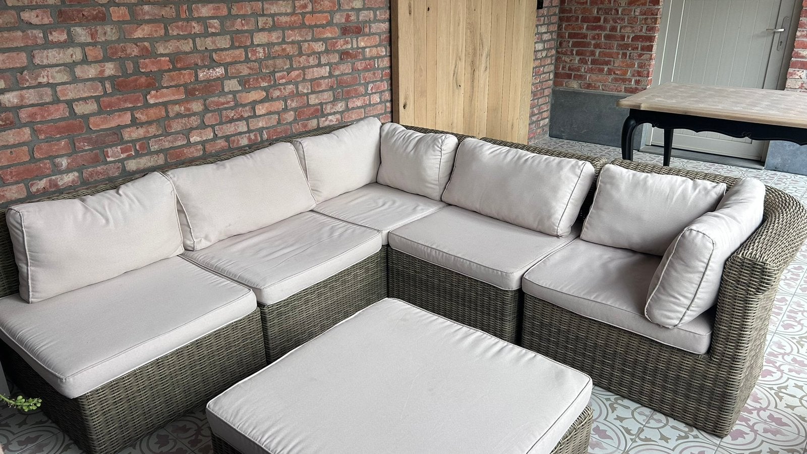 Loungeset, Tuin en Terras, Tuinsets en Loungesets, Ophalen, 6 zitplaatsen, Zo goed als nieuw, Loungeset