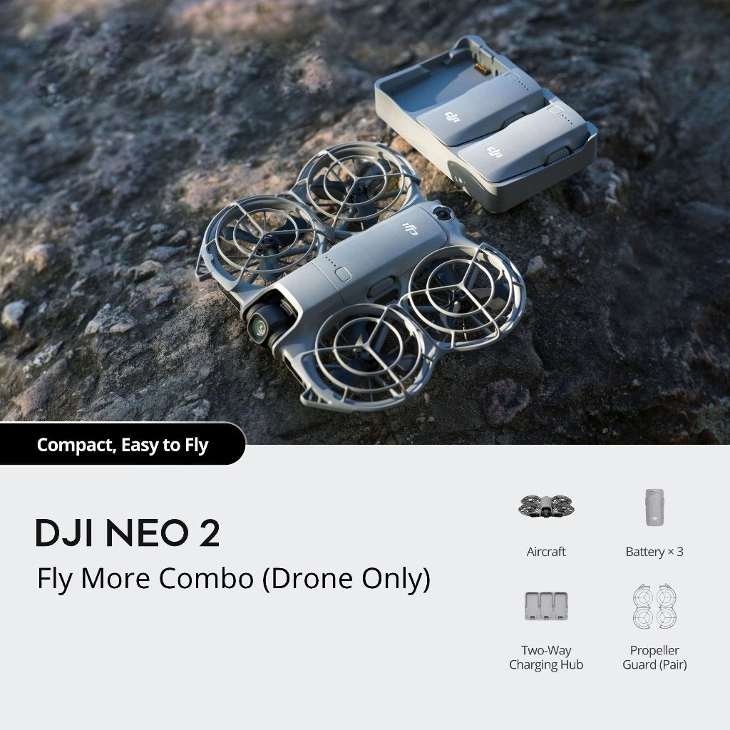 DJI NEO 2 (NO RC) FLY MORE COMBO + GRATIS EXTRA'S, Enlèvement ou Envoi, Neuf, Électro, Quadricoptère ou Multicoptère