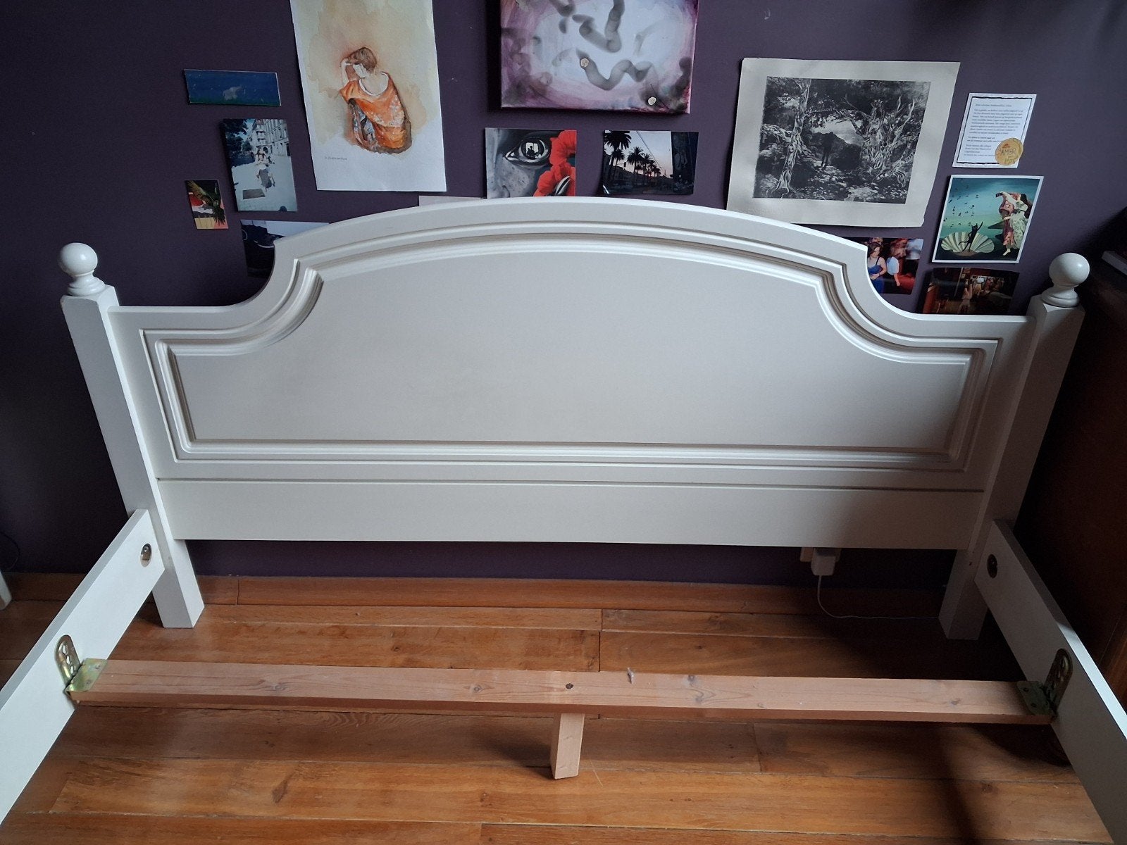 Stevig hardhouten bed 160, Huis en Inrichting, Ophalen, Tweepersoons, 160 cm, Hout