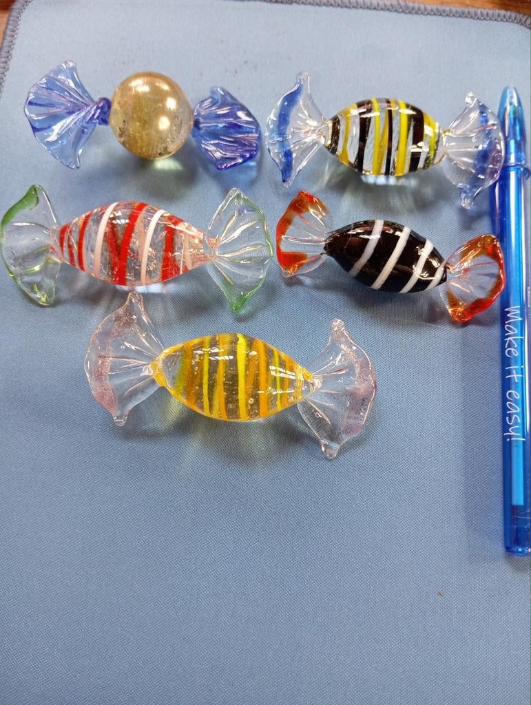 5 murano-snoepjes, Ophalen of Verzenden