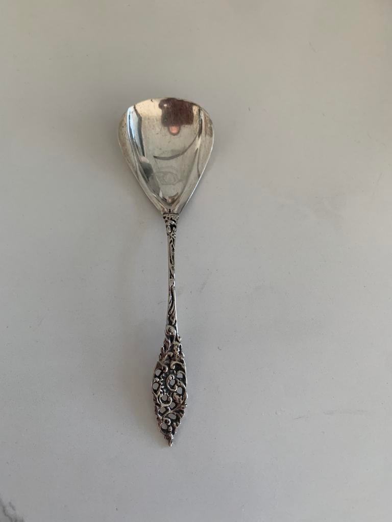 Verzilverde suikerlepel, Antiek en Kunst, Ophalen of Verzenden