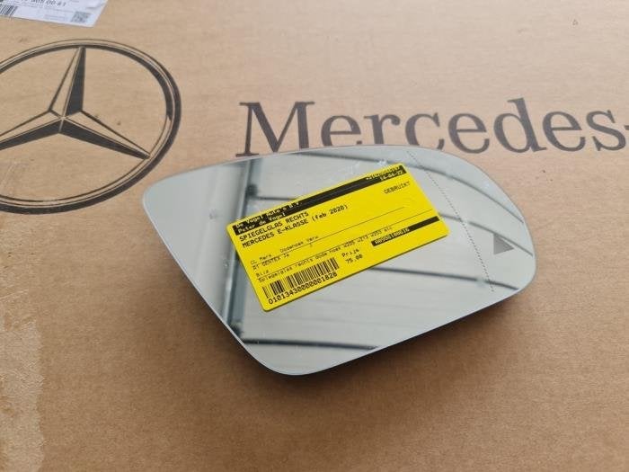 Glace rétroviseur droit d'un Mercedes E-Klasse, 3 mois de garantie, Utilisé, -, -