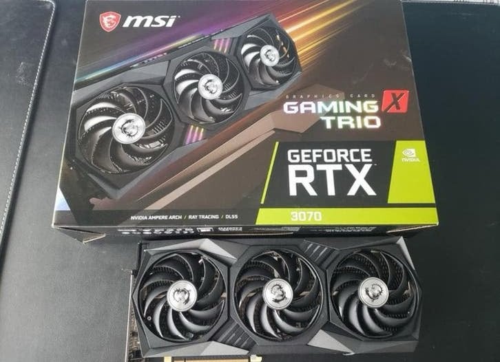 MSI Geforce RTX 3070 Gaming X Trio - Grafische kaart GPU, Computers en Software, Ophalen, GDDR6, PCI-Express 4, Zo goed als nieuw