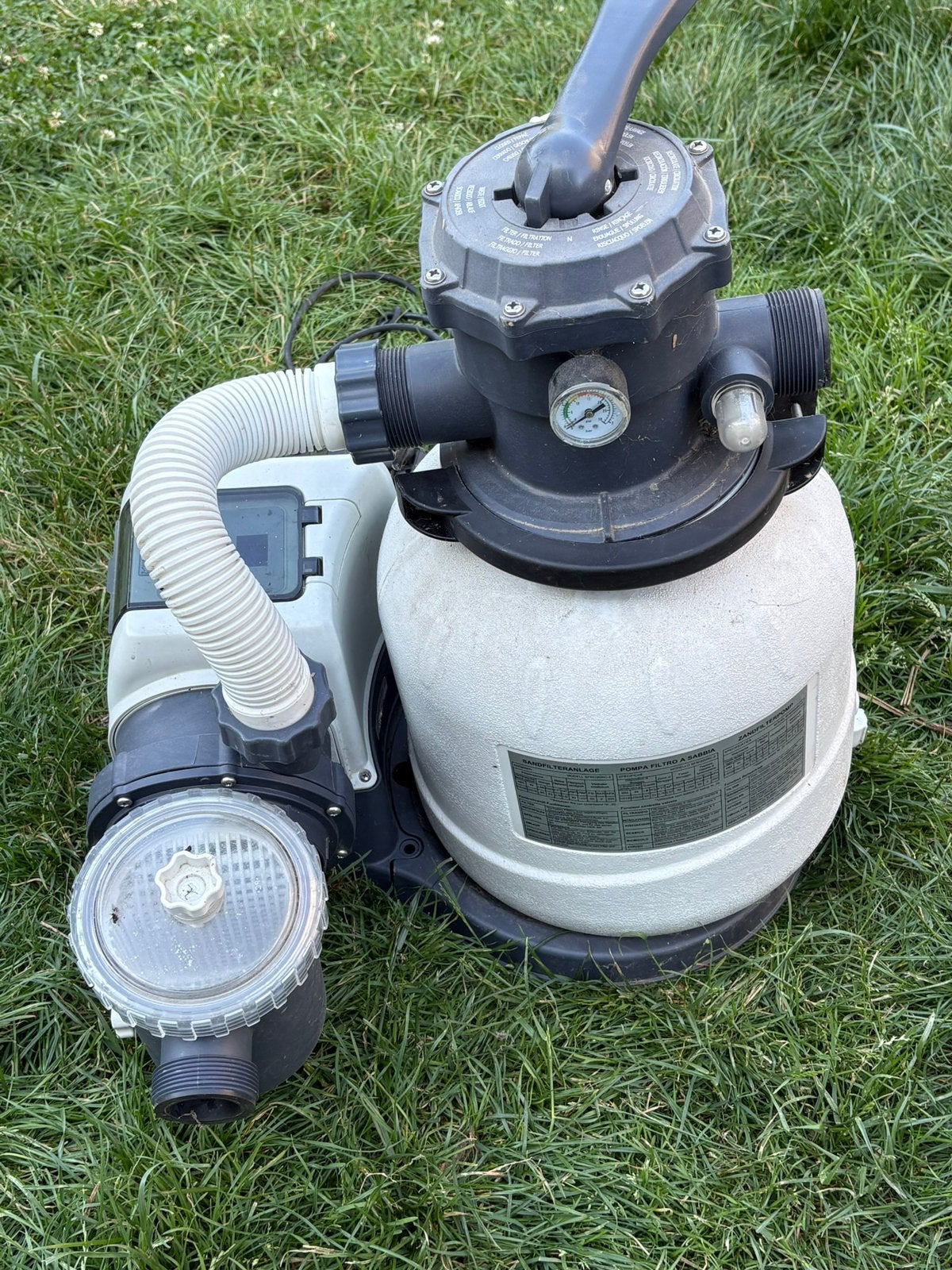 Zandfilterpomp intex + warmtepomp + patroonfilter, Jardin & Terrasse, Accessoires de piscine, Utilisé, Enlèvement