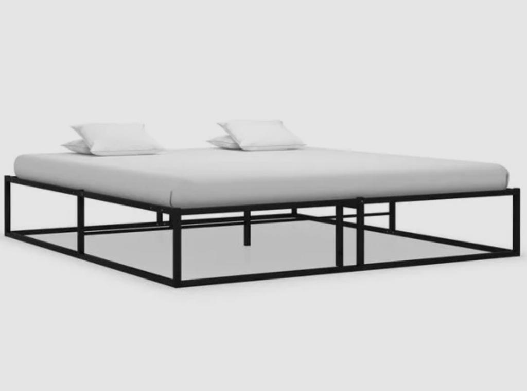 Bed + matras, Ophalen, Zwart, Tweepersoons, Zo goed als nieuw