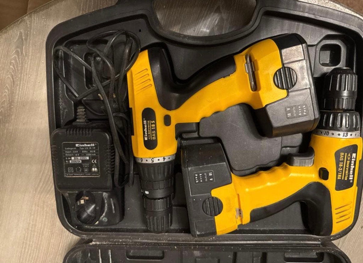 Set van 2 Einhell BAS 18‑2/1 HA 18V, Doe-het-zelf en Bouw, Gereedschap | Boormachines, Ophalen, Zo goed als nieuw
