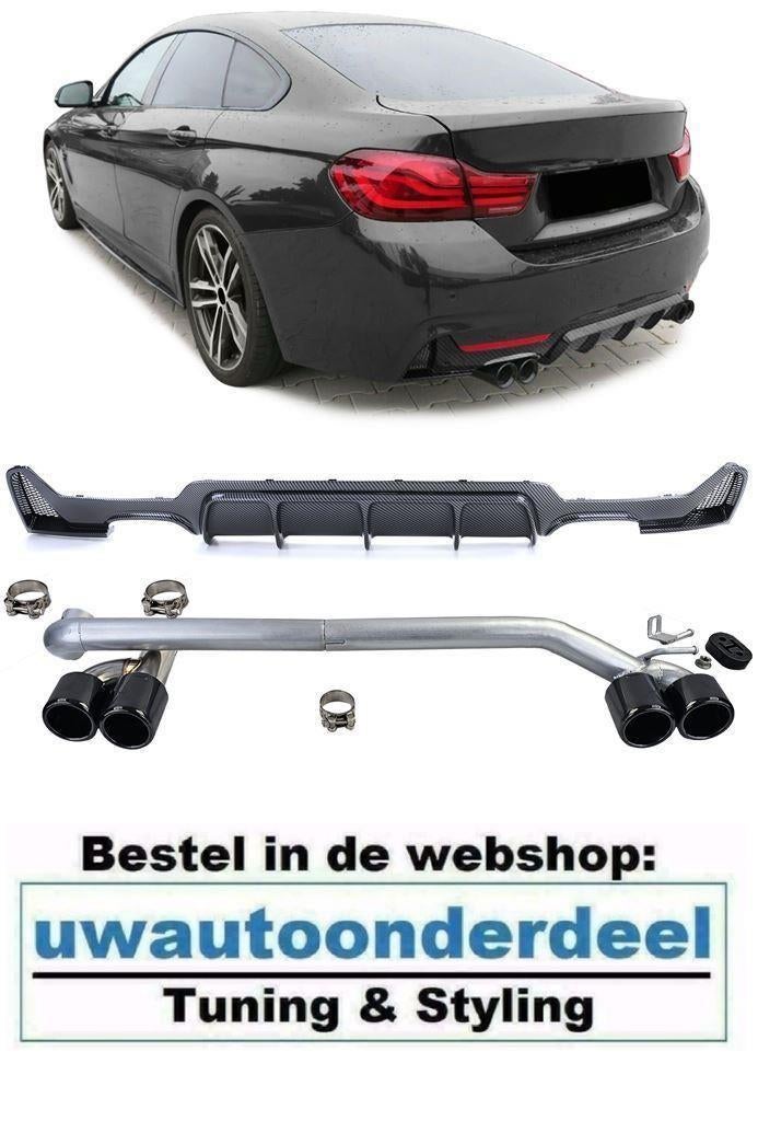 uitlaat + Carbon Look Diffuser Voor Bmw 4 serie F32 F33 F36, Envoi