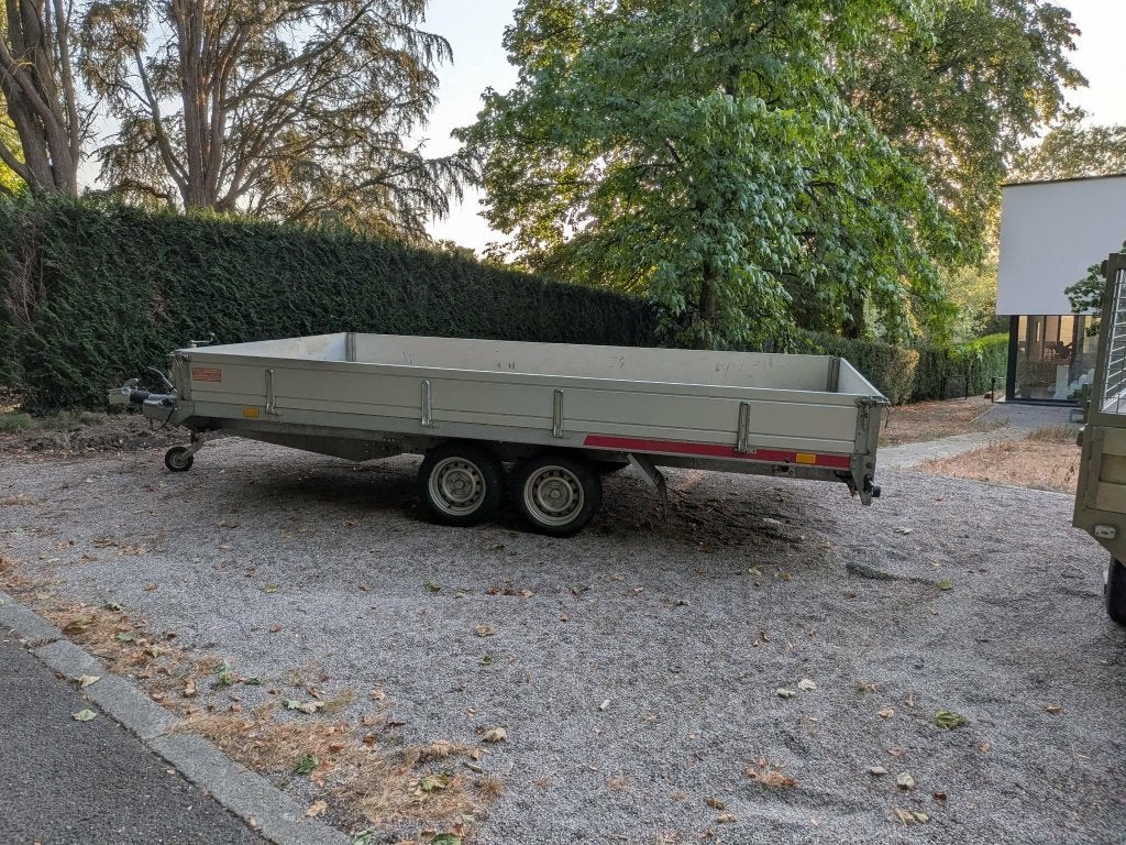 Temared geremde aanhangwagen 3000 kg met lier en oprijplaten, Autos : Divers, Remorques, Enlèvement, Utilisé