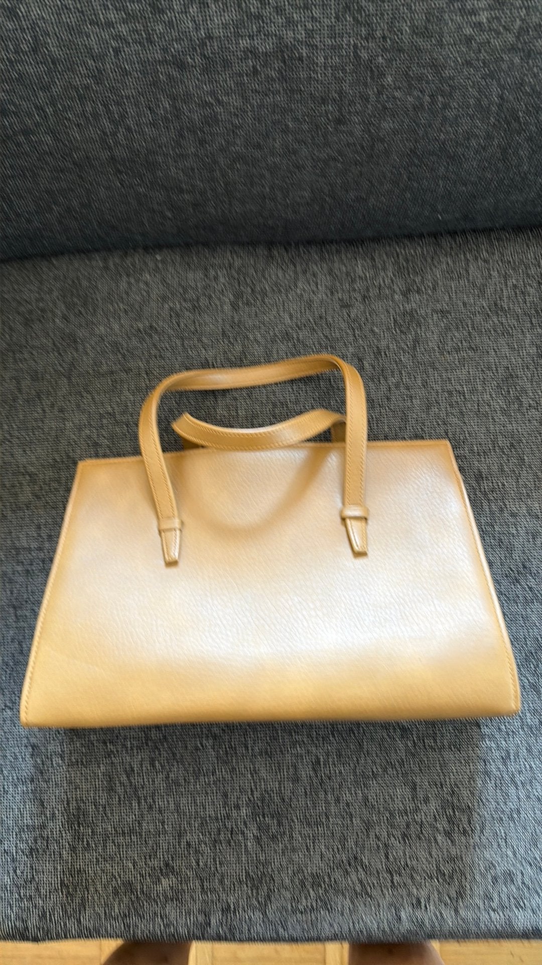Elegant vintage handtas in Camelkleur - zeer netjes, Enlèvement, Comme neuf, Sac à main