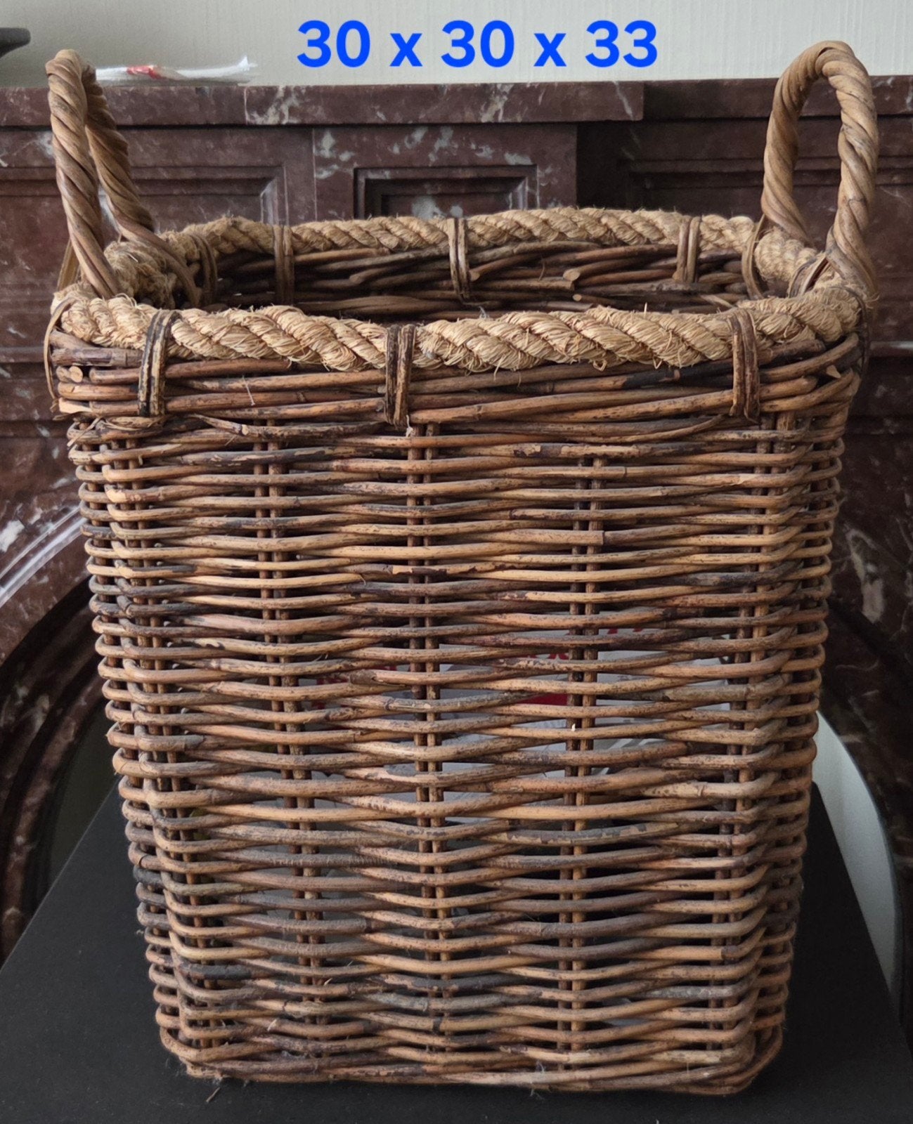 panier de rangement robuste en rotin tressé haut de gamme, Maison & Meubles, Accessoires pour la Maison | Plataux & Paniers, Enlèvement
