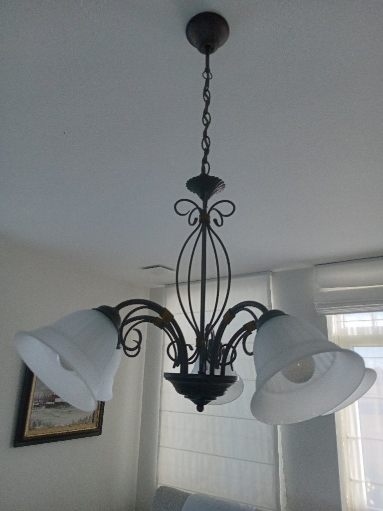 Luster, Ophalen, Zo goed als nieuw, Glas, E14 (klein)
