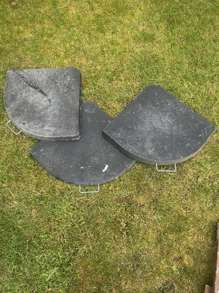 parasolvoet met gewichten, Ophalen, Gebruikt, Parasolvoet