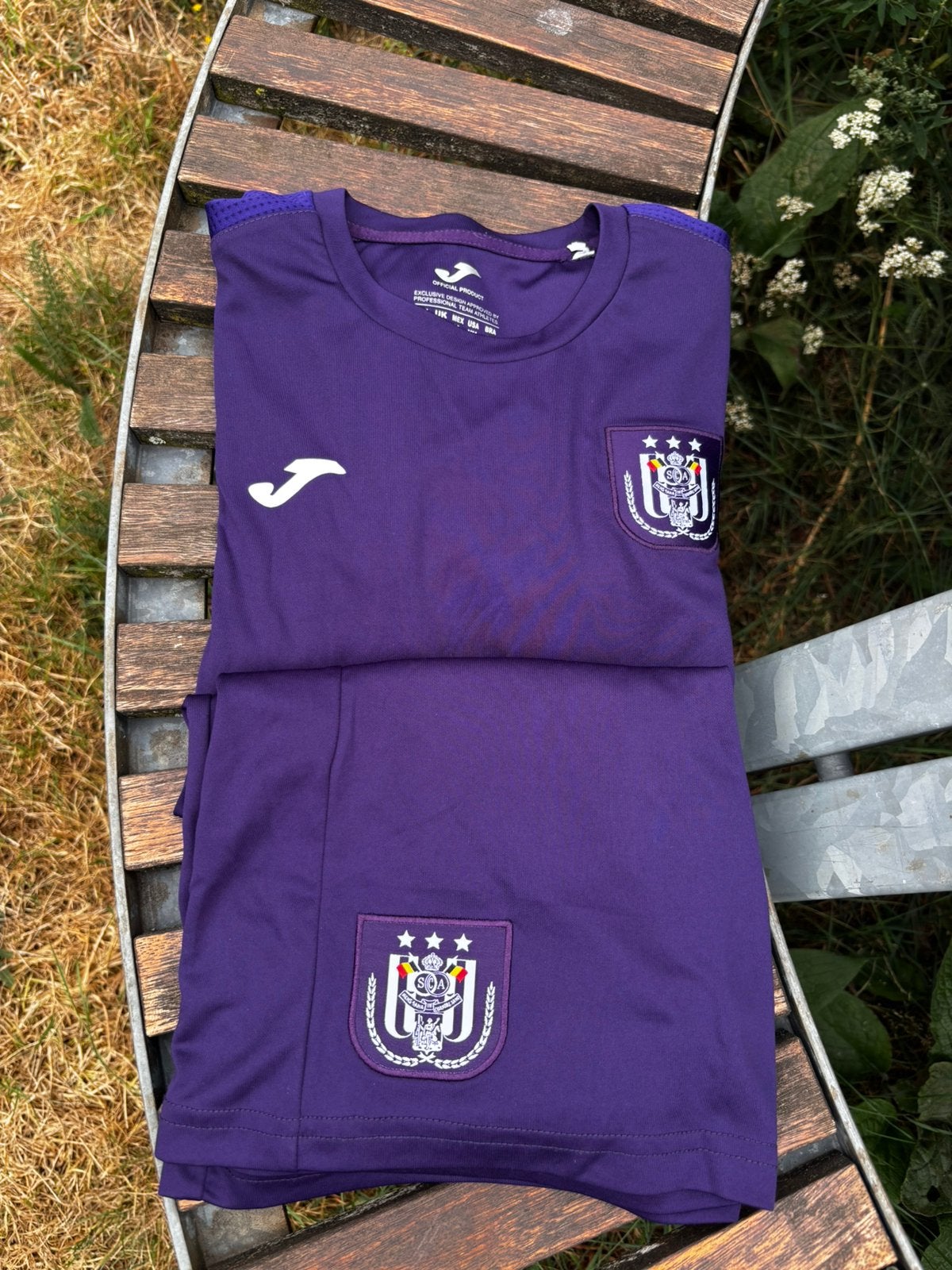 RSC Anderlecht Joma voetbalset – shirt + short – 10 jaar, Sport en Fitness, Ophalen, Zo goed als nieuw, Shirt