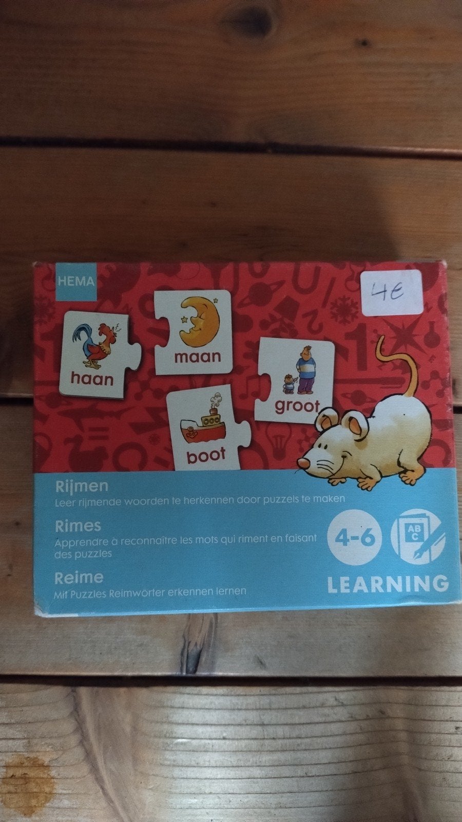 rijmspel van Hema, Enlèvement, 10 à 50 pièces, Comme neuf, 4 à 6 ans