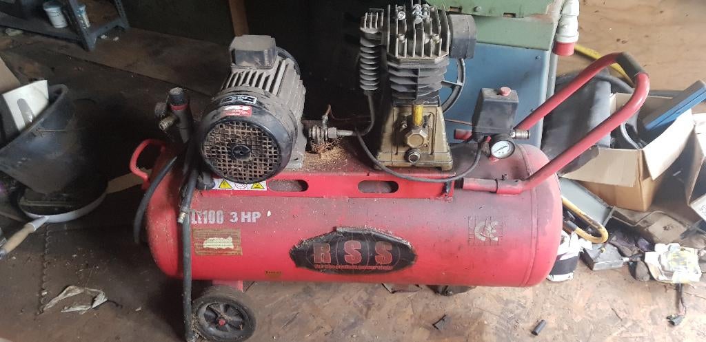 Compressor 100L, Doe-het-zelf en Bouw, Ophalen, Gebruikt