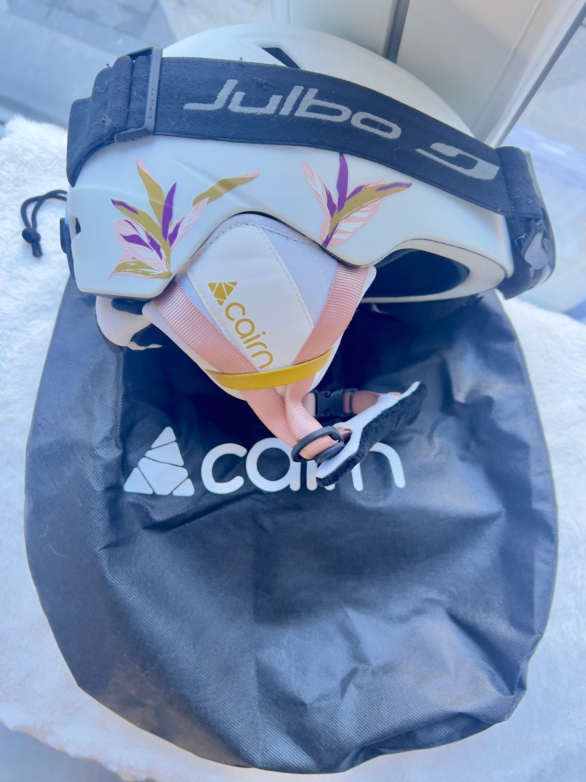 Skihelm cairn +skibril julbo, Ophalen, Zo goed als nieuw, Overige typen