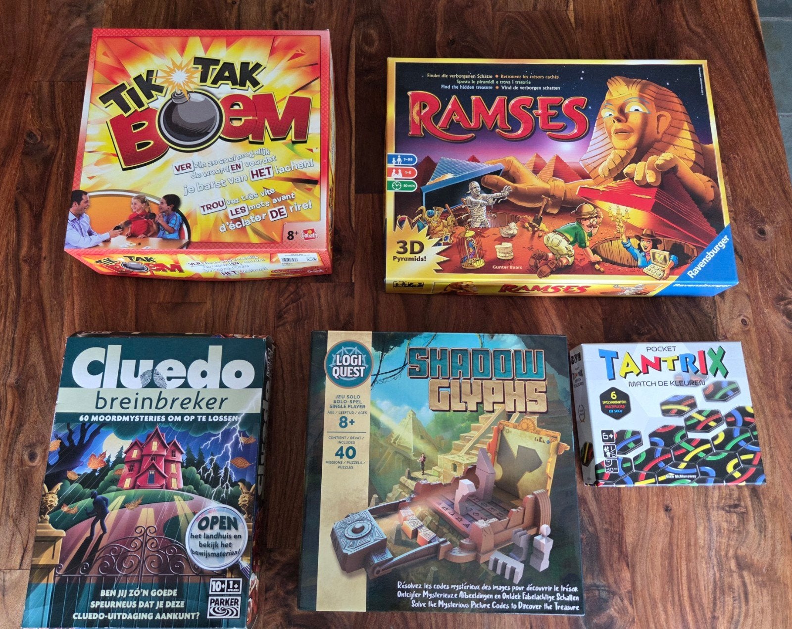 Spellenpakket / Lot van 5 gezelschapsspellen & breinbrekers, Enlèvement ou Envoi, Utilisé