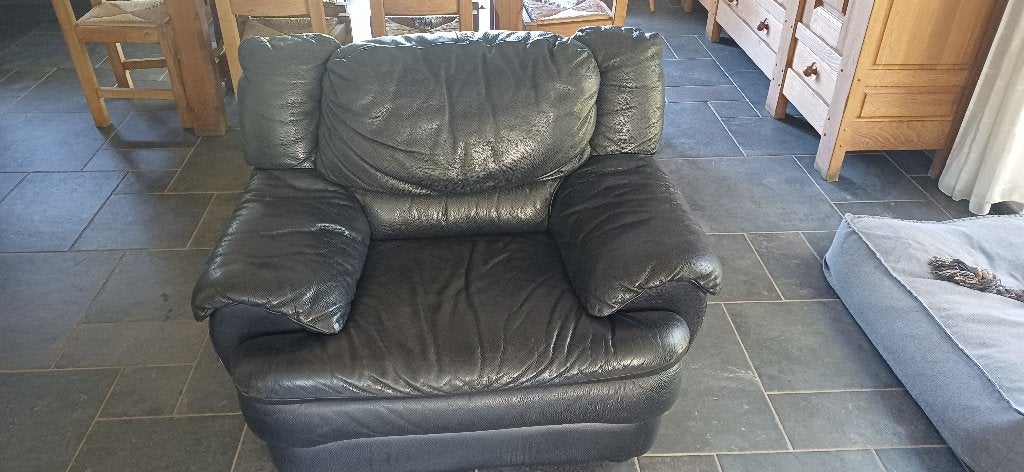 Fauteuil, Maison & Meubles, Enlèvement, Utilisé, Cuir, Contemporain