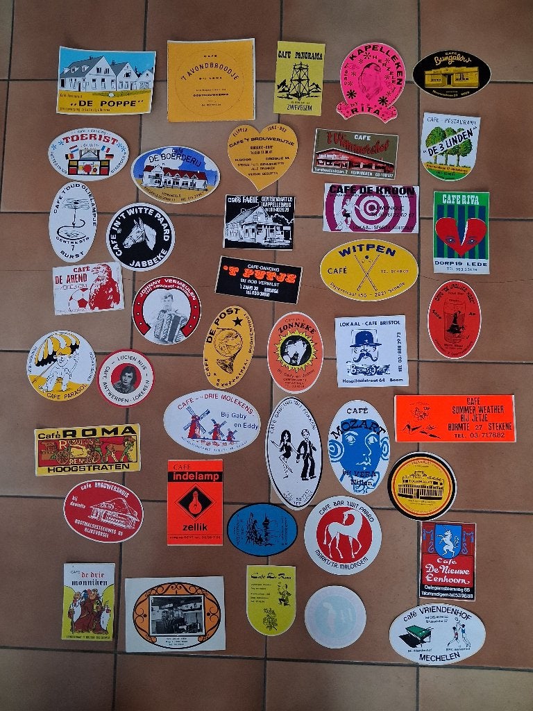 Oude Café stickers, Verzamelen, Ophalen of Verzenden