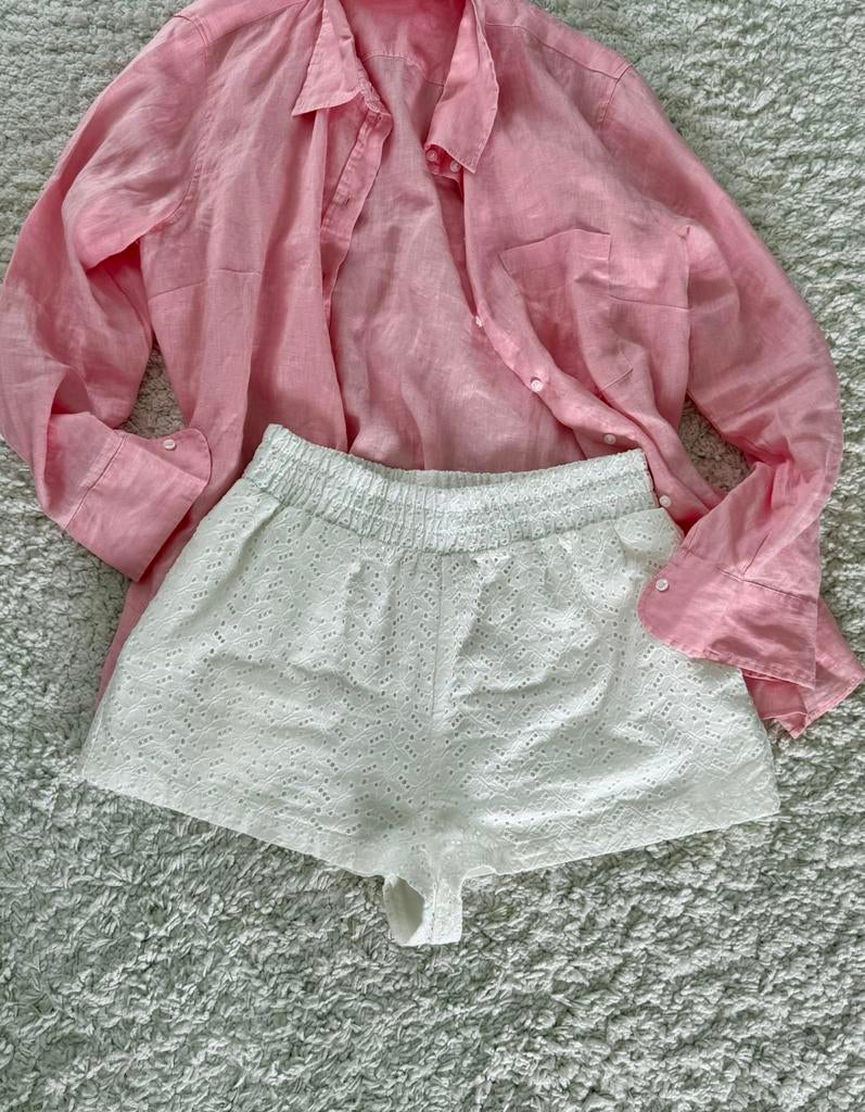 Short Zara, Kleding | Dames, Maat 38/40 (M), Kort, Wit, Nieuw